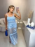 Vestido santorini 3 peças acompanha hot pant - azul - online store