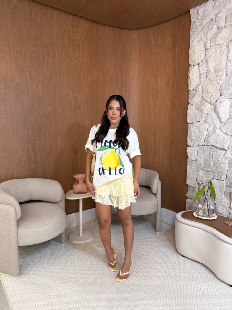Max t-shirt lemons limoncelo lá dolce vita - off white
