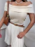 Blusa em modal ombro a ombro - bege - comprar online