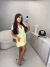 Conjunto de short e max colete com botões frontal em tricot premium - amarelo na internet
