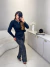 Blusa canelada manga longa com ponta v - preto - Amor de Peça - Looks Femininos Estilosos, Loja de Roupa Feminina Online