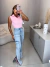 Calça jeans flare com abertura na barra, super cós alto - clara - Amor de Peça - Looks Femininos Estilosos, Loja de Roupa Feminina Online