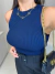 Cropped regata nuvem - azul marinho