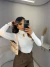 Blusa cacharrel com gola tubinho - off white na internet