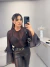 Blusa manga longa com transparência babados - marrom escuro - Amor de Peça - Looks Femininos Estilosos, Loja de Roupa Feminina Online