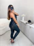 Calça skinny de couro resinada - preto na internet