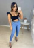Calça jeans skinny premium cintura alta - 23470 - loja online