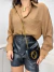 Camisa de botões no linho com bolso - marrom - comprar online
