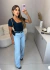 Image of Calça jeans wide leg basic - lavagem clara