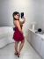 Vestido sereia curto - vinho - loja online