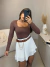 Body manga longa decote quadrado - marrom - buy online