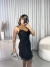 Vestido luxo alcinha com flores 3d - preto na internet
