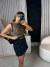 Blusa regata de tule animal print - onça - loja online
