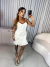 Vestido luxo alcinha com flores 3d - creme - Amor de Peça - Looks Femininos Estilosos, Loja de Roupa Feminina Online