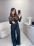Calça de couro wide leg cargo consciência - preto na internet