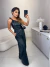 Calça de couro wide leg cargo consciência - preto na internet