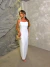 Vestido midi com alcinha e sobreposição no busto - off white - Amor de Peça - Looks Femininos Estilosos, Loja de Roupa Feminina Online
