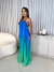 Vestido longo degrade frente única - azul - Amor de Peça - Looks Femininos Estilosos, Loja de Roupa Feminina Online