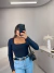 Body poliamida manga longa decote quadrado - preto na internet