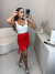 Saia de linho amarração - vermelho