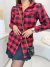 Camisa xadrez flanelada - vermelho - online store