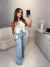 Calça jeans bolso cargo (22841) - lavagem clara - comprar online