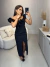 Vestido midi alfaiataria babados - preto - buy online