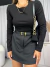 Body manga longa com franzido lateral - preto - comprar online