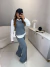 Conjunto de blusa regata e calça em tricot modal - Cinza - loja online