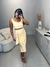 Conjunto de linho cropped e saia amarração - amarelo manteiga - Amor de Peça - Looks Femininos Estilosos, Loja de Roupa Feminina Online