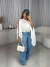 Calça jeans wide leg lavagem média ref1641