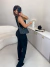 Conjunto de blusa regata e calça em tricot modal - Preto - Amor de Peça - Looks Femininos Estilosos, Loja de Roupa Feminina Online