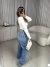 Calça jeans wide leg lavagem média ref1641 - loja online
