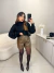 Short de couro cós alto com cinto - oliva - comprar online