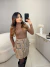 Saia tweed com bolso frontal - marrom - comprar online