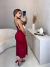 Vestido tomara que caia com fenda frontal - vermelho on internet