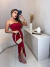 Vestido tomara que caia com fenda frontal - vermelho - Amor de Peça - Looks Femininos Estilosos, Loja de Roupa Feminina Online