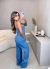 Imagem do Macacão jeans tomara que caia botões frontal - lavagem média