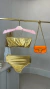 Conjunto top faixa e hot pant metalizado - dourado