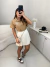Saia plissada em tricot modal premium - creme - Amor de Peça - Looks Femininos Estilosos, Loja de Roupa Feminina Online