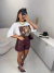 Blusa t-shirt max onça pintada - off white on internet