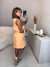 Vestido regata com abertura lateral - laranja na internet