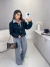 Casaco de lã batida com bolso - preto - loja online