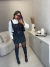Vestido tweed decote quadrado - preto