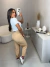 Calça alfaiataria insp zara com cinto - nude