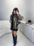 Short saia alfaiataria com fenda - preto