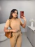 Blusa manguinha em tricot modal - caramelo - Amor de Peça - Looks Femininos Estilosos, Loja de Roupa Feminina Online