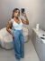 Blusa regata tricot modal - off white na internet