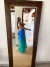 Vestido longo degrade frente única - azul - loja online