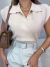 Blusa regata gola polo em tricot modal - bege - buy online